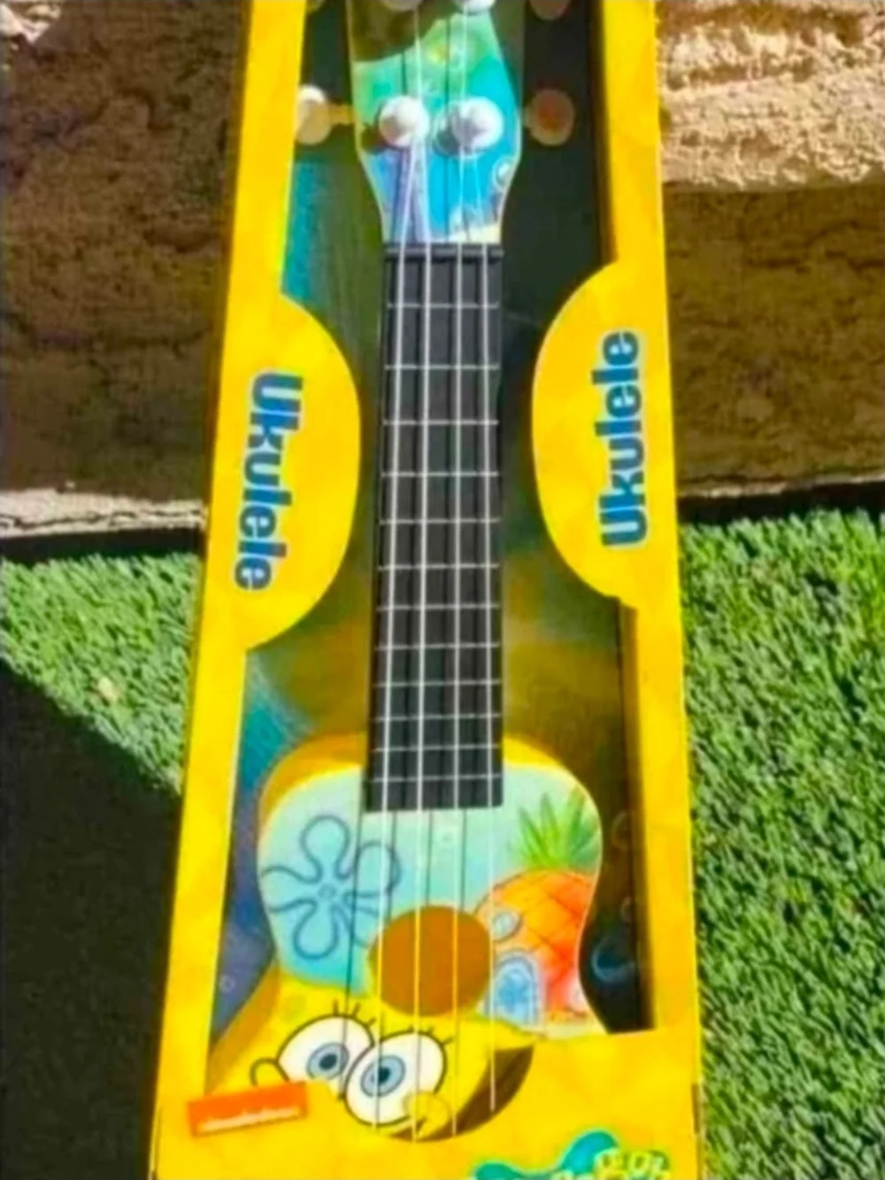 SpongeBob Themed Ukulele - Yellow Pineapple Design